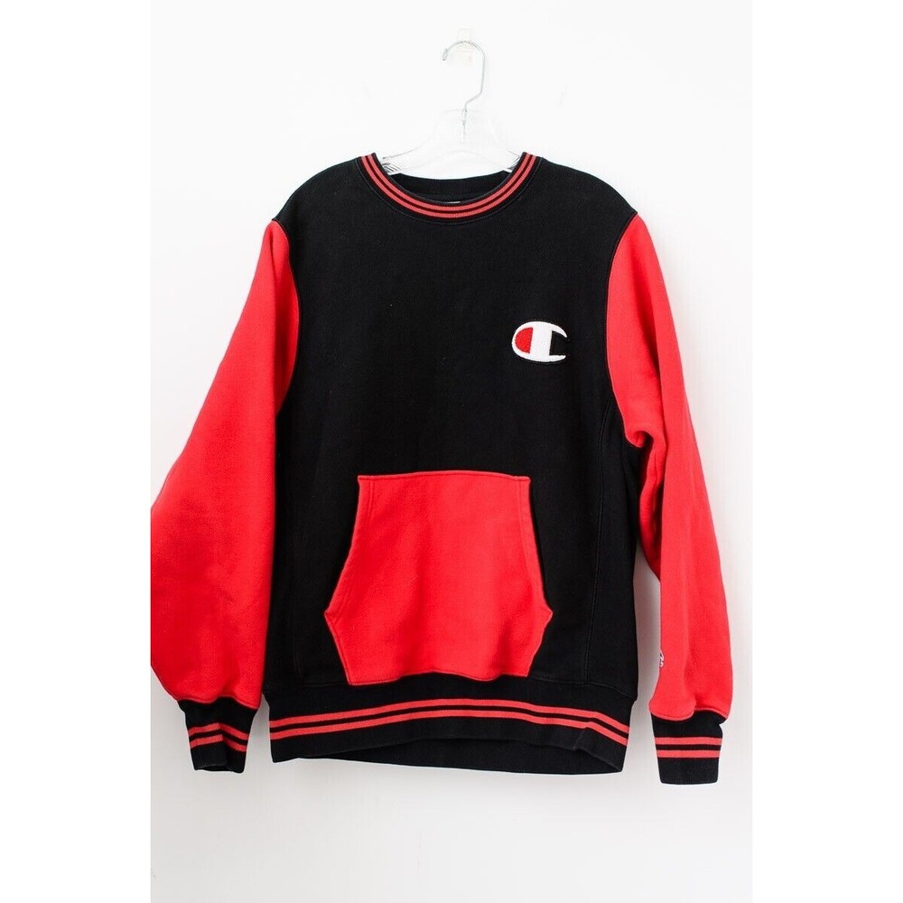 Champion Vintage Reverse Weave red black M sweatshirt kangaroo pocket